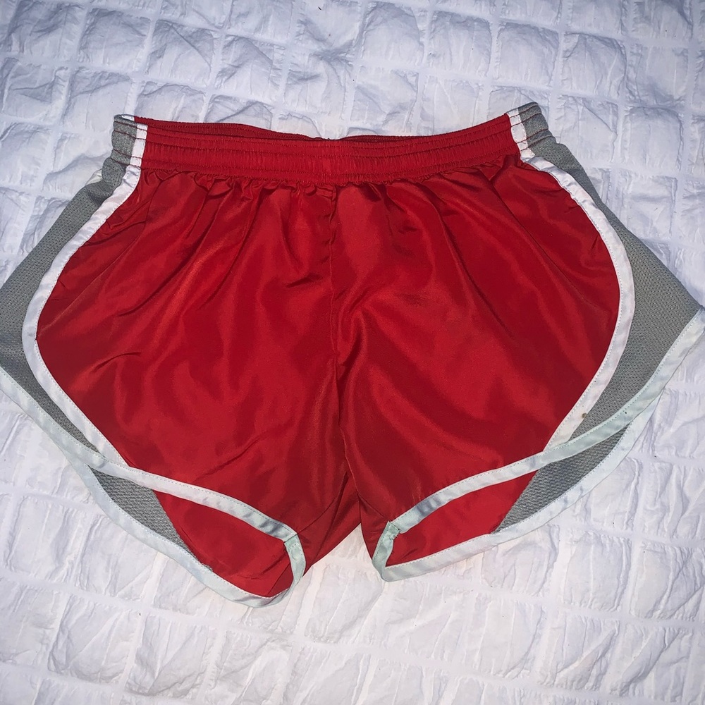Red cheer shorts